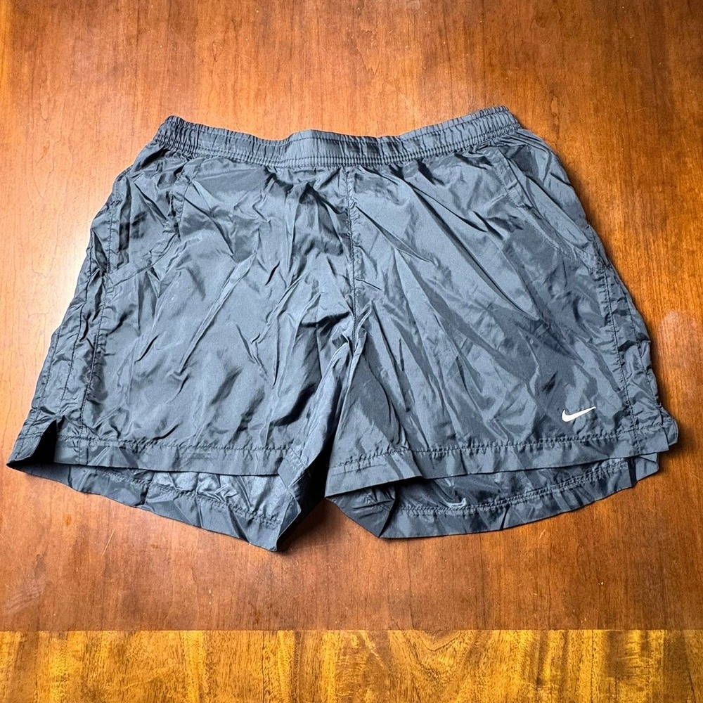 Nike Women's Black Dri-FIT Running Shorts Lined Swoosh Athletic Women's Large